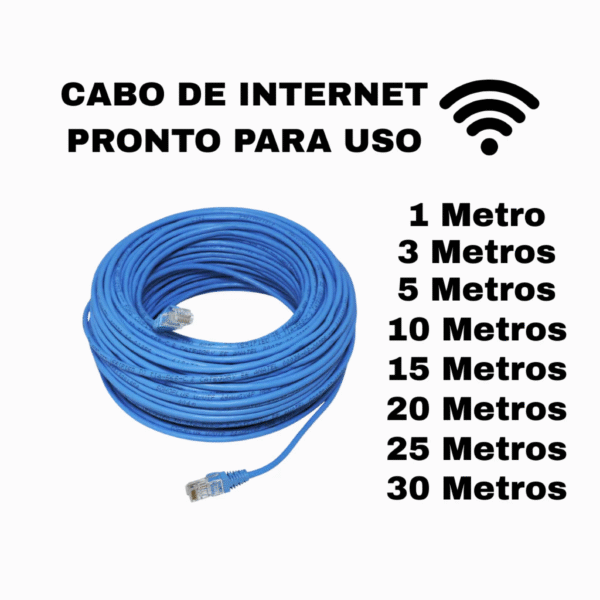 Cabo de Rede RJ45 Cat5e Azul (1–30 m) | PC • Notebook • Smart TV